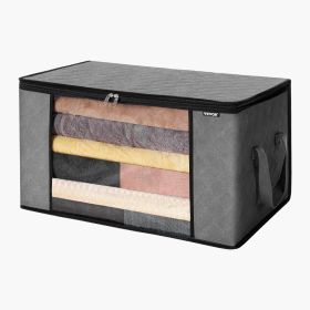 VEVOR 60L Large Storage Bags, 6 Pack Clothes Storage Bin, Foldable Closet Organizers Containers with Handle, Nov-woven Fabric Storage Bag for Clo