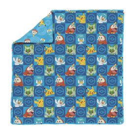 Pokemon Power Squares Quilted Throw Blanket 90x90 inches