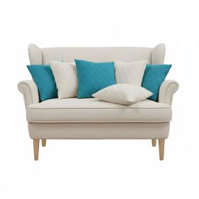 SOGA 6PC 45cm Turquoise Knit, Cream & Charcoal Grey Cable Knit Pillow Covers Set