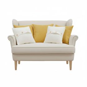 SOGA 5PC Golden Yellow Velvet Pillowcase & Knit Comfort Pillow Cover Set for Stylish Sofa Décor