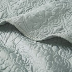 Oversized Quilted Throw Seafoam 60x70"