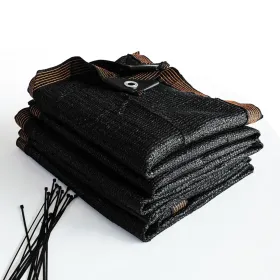 6ft*8.5ft Heavyweight Black Sunshade Net With Snap-on Design For Sun Protection, Windproofing, And Patio/balcony Shading. (Option: 6ft85ft)