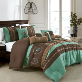 Eshcol 7 Pieces Comforter Set (size: QUEEN)